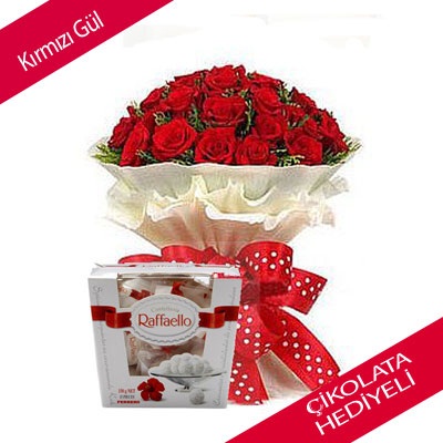 19 Gül + Çikolata
