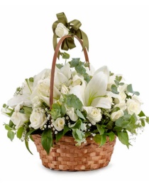 Sepette Lilyum ve Beyaz Güller