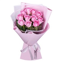 Rusya 11 Pembe Gül Buketi